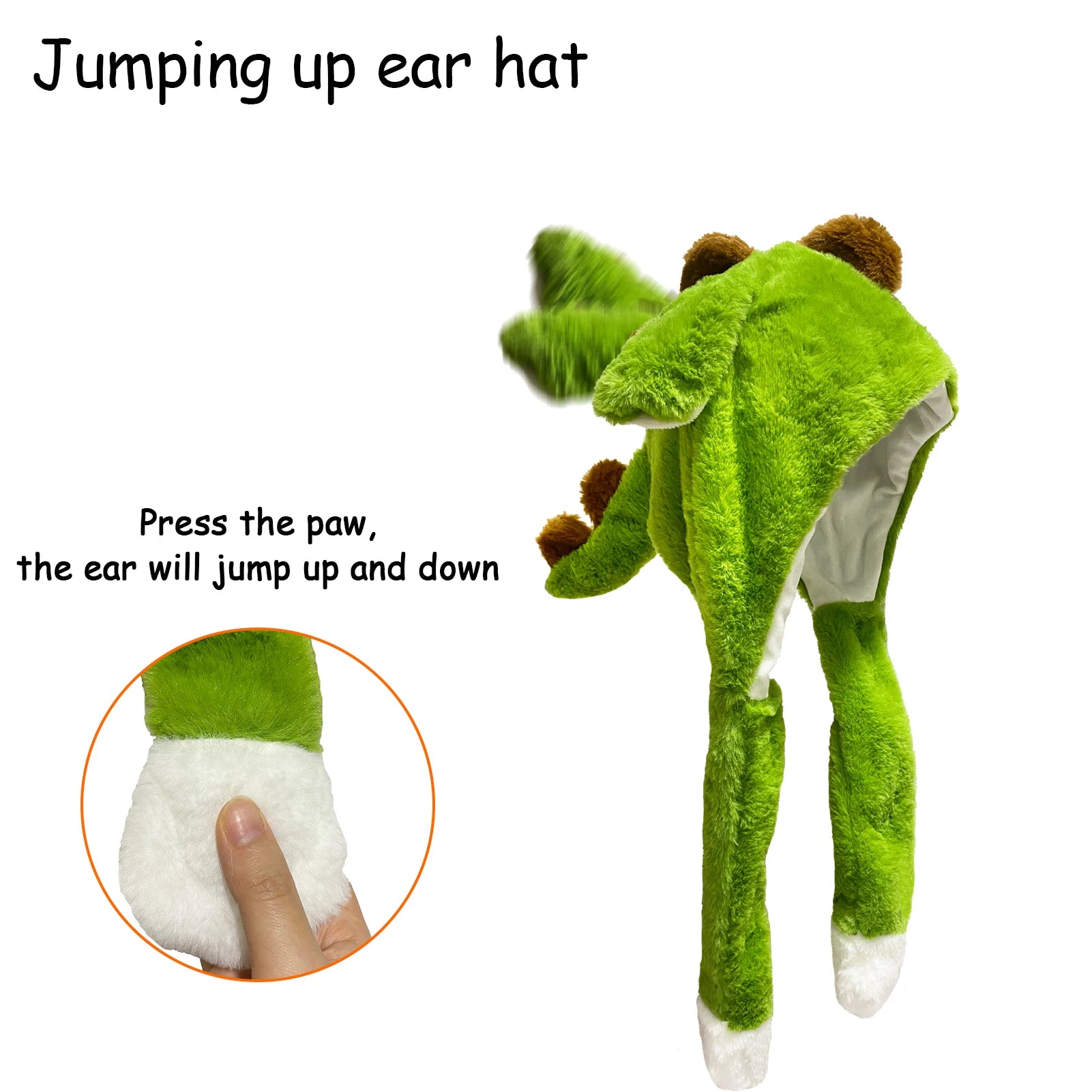 Dinosaur Ear Move Hat Animal Plush Bunny Ears