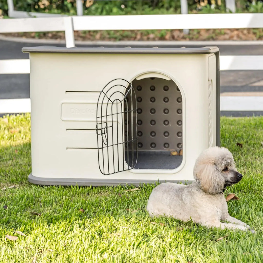 ‌Double-Wall Insulated Dog House Outdoor Indoor