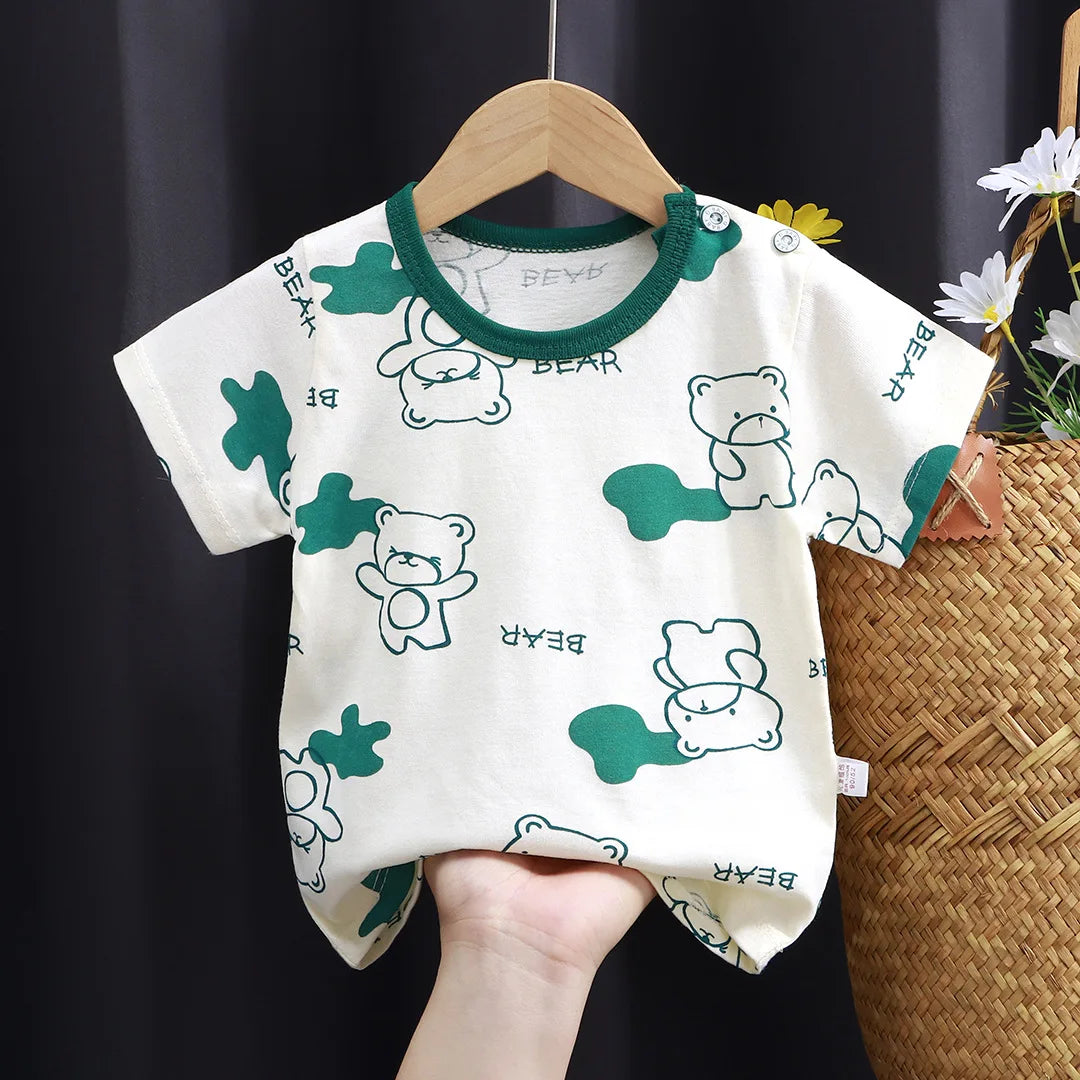 Cute Dinosaur Kids Girl Clothes T-shirt Bear Baby Tops