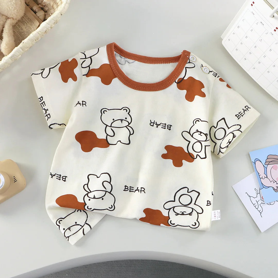 Cute Dinosaur Kids Girl Clothes T-shirt Bear Baby Tops