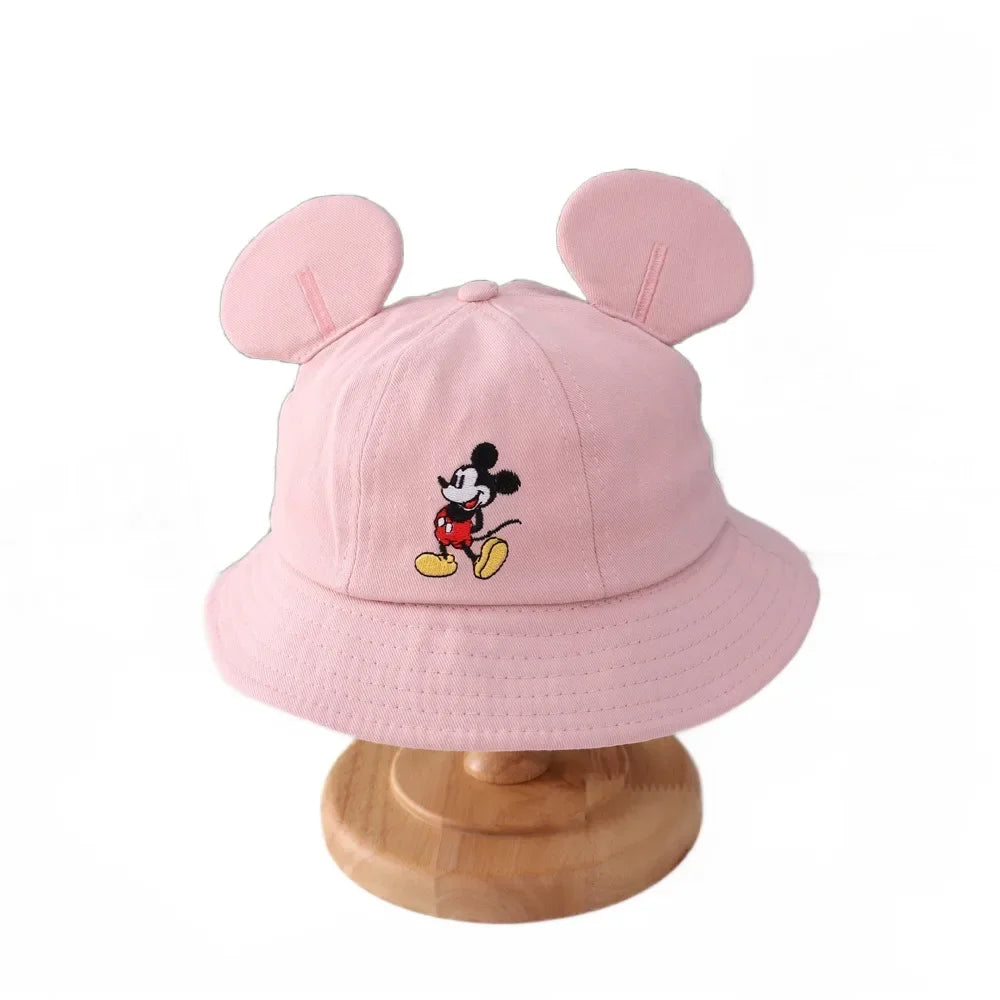 Cartoon Mickey Mouse Bucket Hat Baby Boys Girls Sun Hats Kids Outdoor Caps