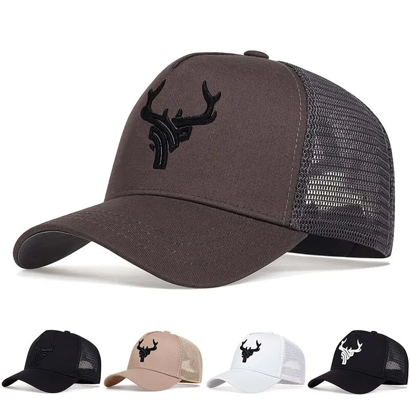 Unisex Animal Antlers Embroidery Baseball Adjustable Casual Hats