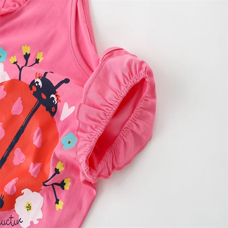 Jumping Meters 2-7T Flamingo Summer Girls T Shirts Sleeveless