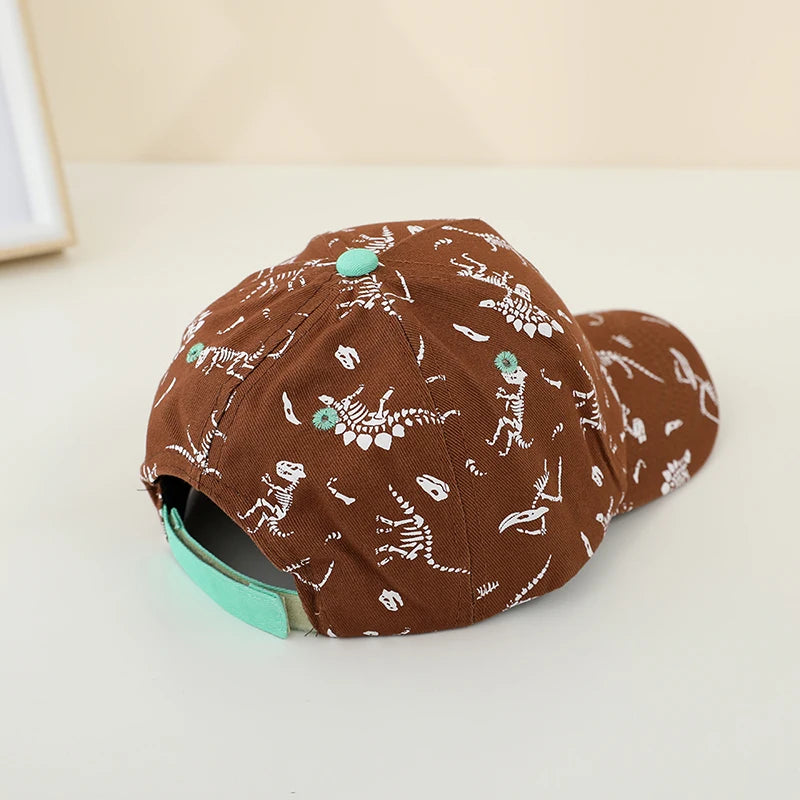 Children's Kids Baseball Cap for Girl Boy Hat Animal Dinosaur Printed Toddler Peaked Caps