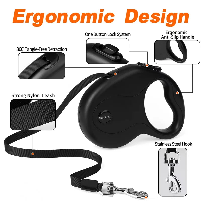 Pet Leash, Automatic Retractable Dog Leash