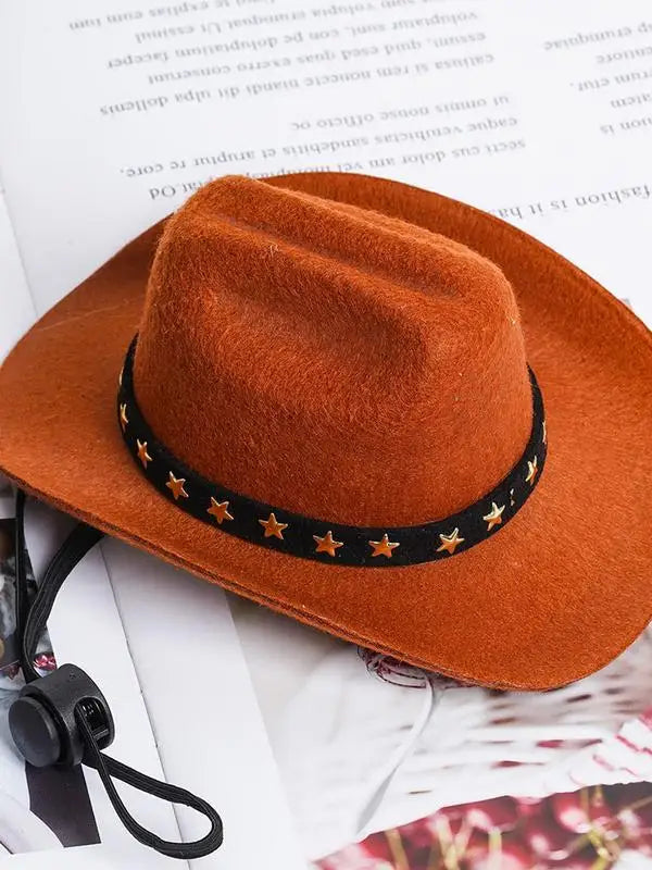 Adjustable Funny Pet Hat Breathable Pet Cowboy Hat