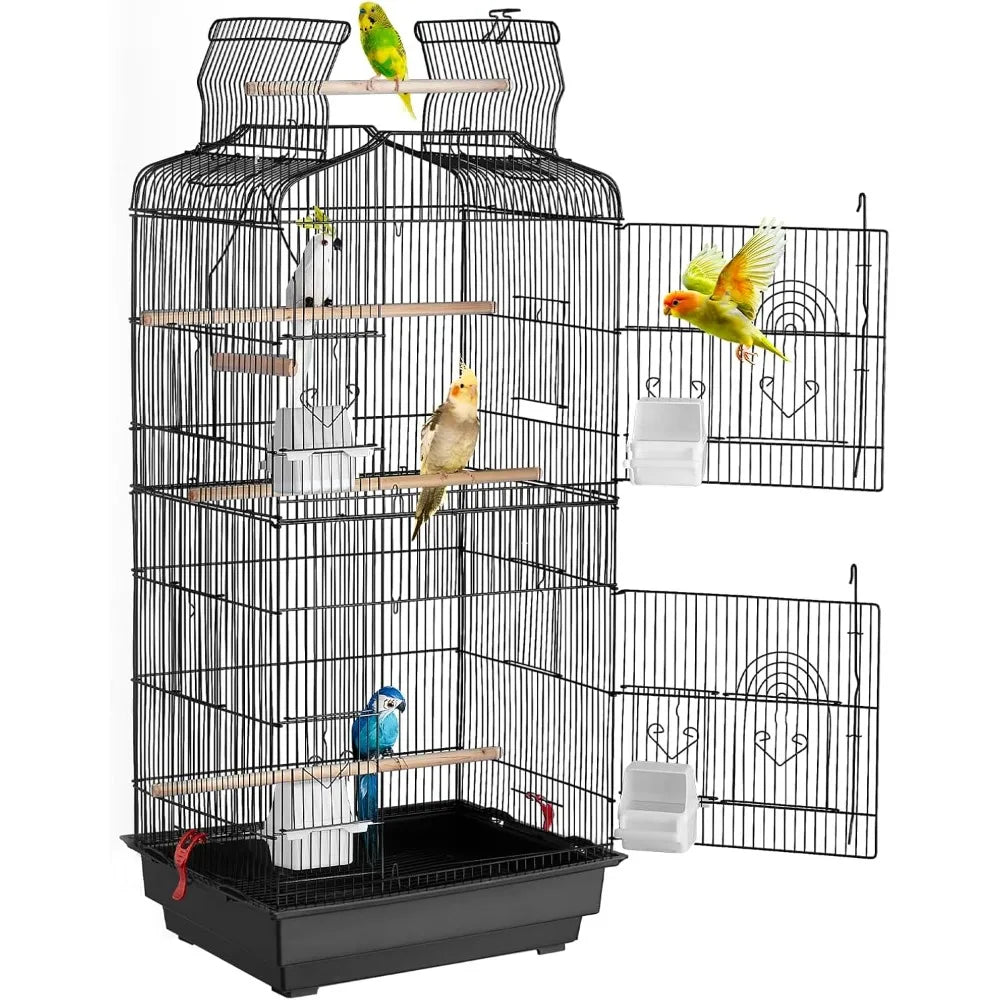 41-inch Spacious Open Top Bird Cage for Various Parrot Species