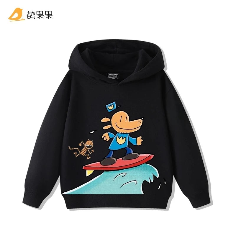 Detective Dog Clothes Animation Printed Boys and Girls DOGMAN Sweater