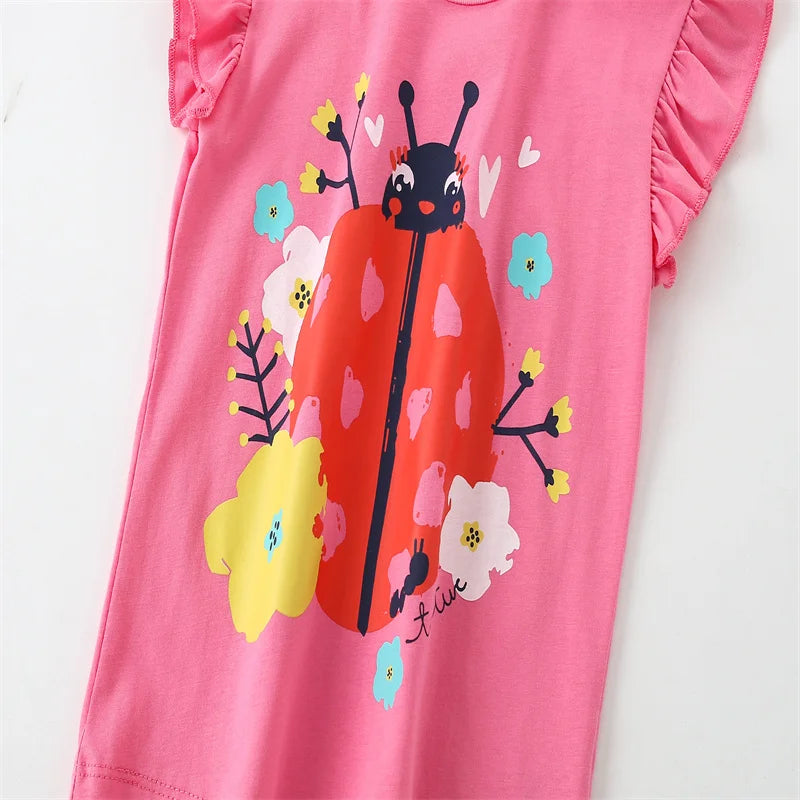 Jumping Meters 2-7T Flamingo Summer Girls T Shirts Sleeveless