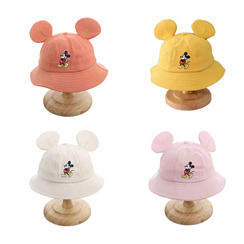 Cartoon Mickey Mouse Bucket Hat Baby Boys Girls Sun Hats Kids Outdoor Caps