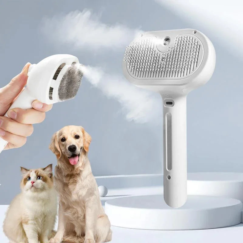 Dog Comb Pet Steam Massage Brush Safe
