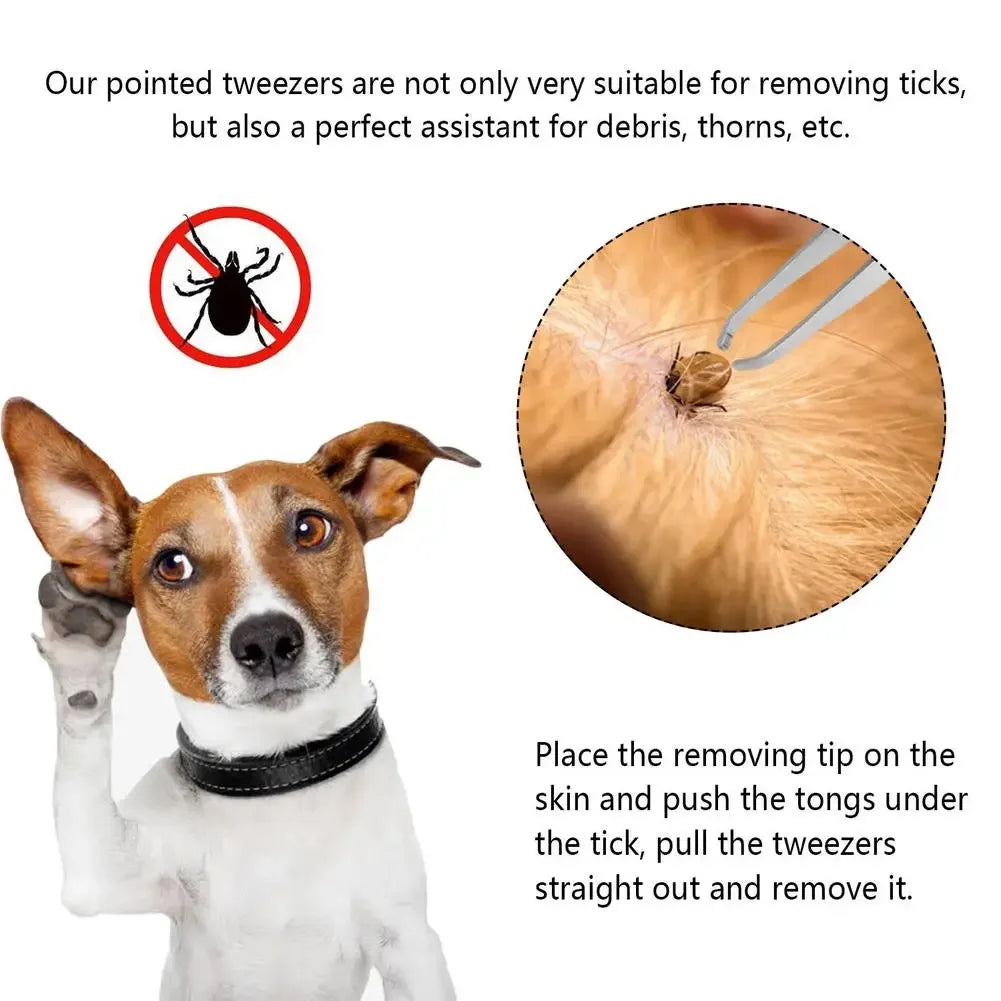 Stainless Steel 2 In 1 Pet Treatment Tick Removal Tool