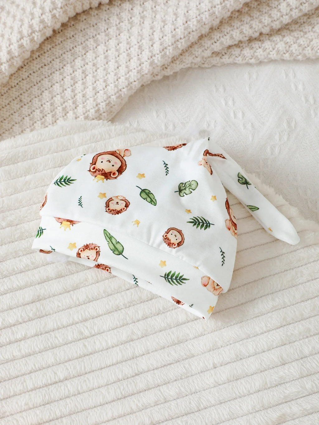 New Baby Boy Casual Cute Cartoon Lion Pattern Round Neck Short Sleeve Hoodie