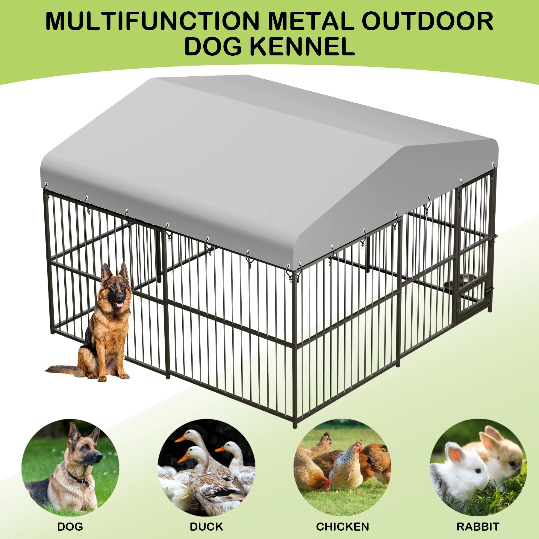 10X10X6FT Large Outdoor Dog Kennel