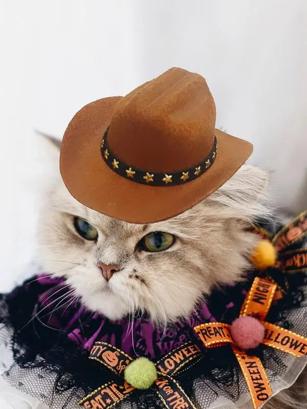 Adjustable Funny Pet Hat Breathable Pet Cowboy Hat
