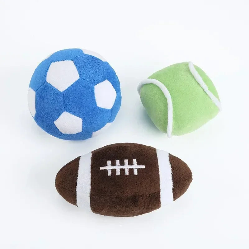 Pet  Toys Cute Ball Shape Plush Chewing Toys