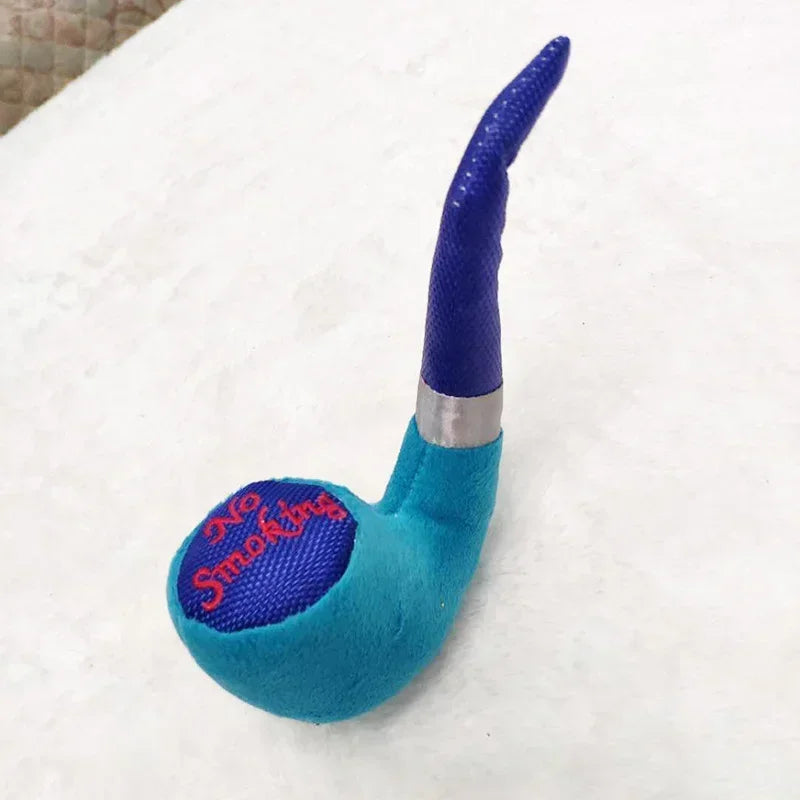 1Pc Plush Squeak Toys for Dogs Smoking Pet Toys Cat