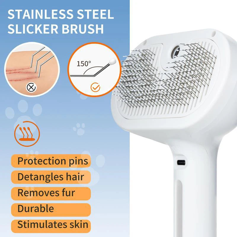 Dog Comb Pet Steam Massage Brush Safe