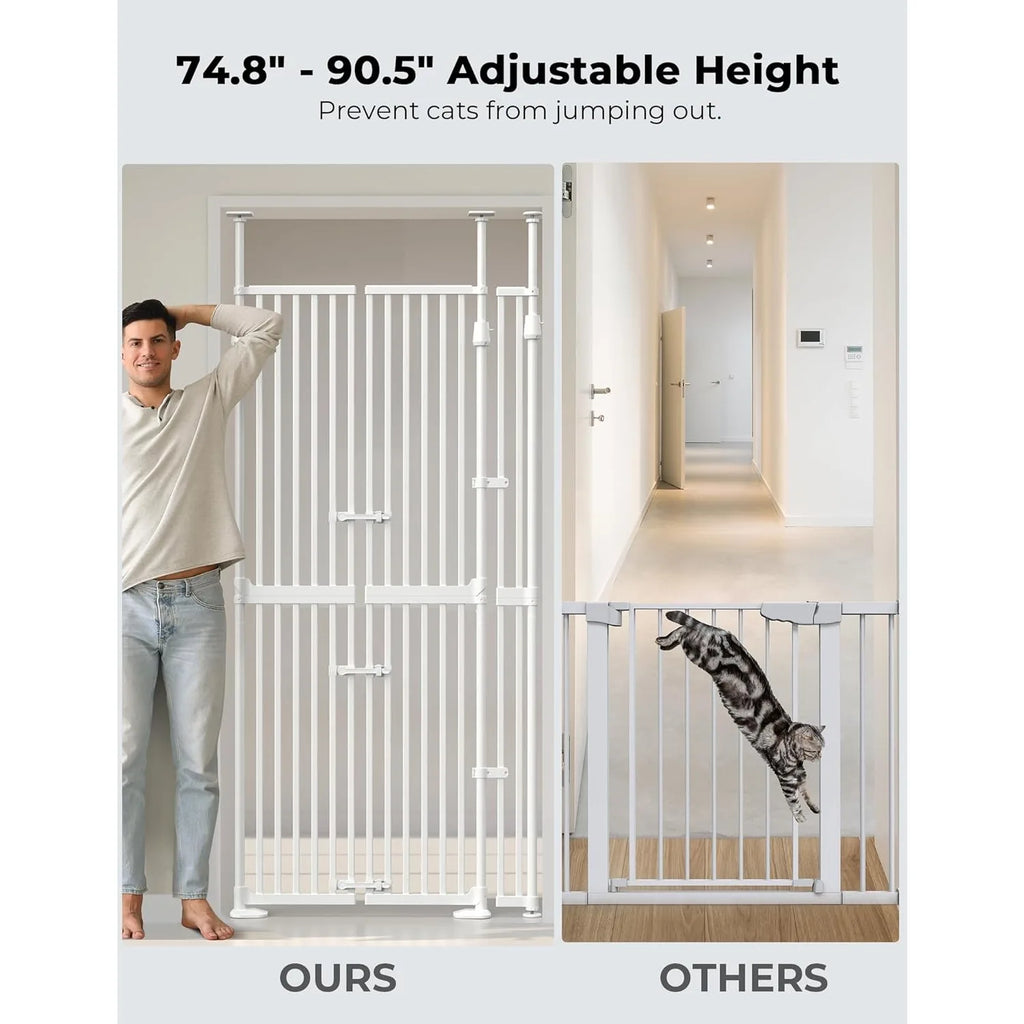 Tall Cat Gate for Doorway: Mount No Wall Drilling
