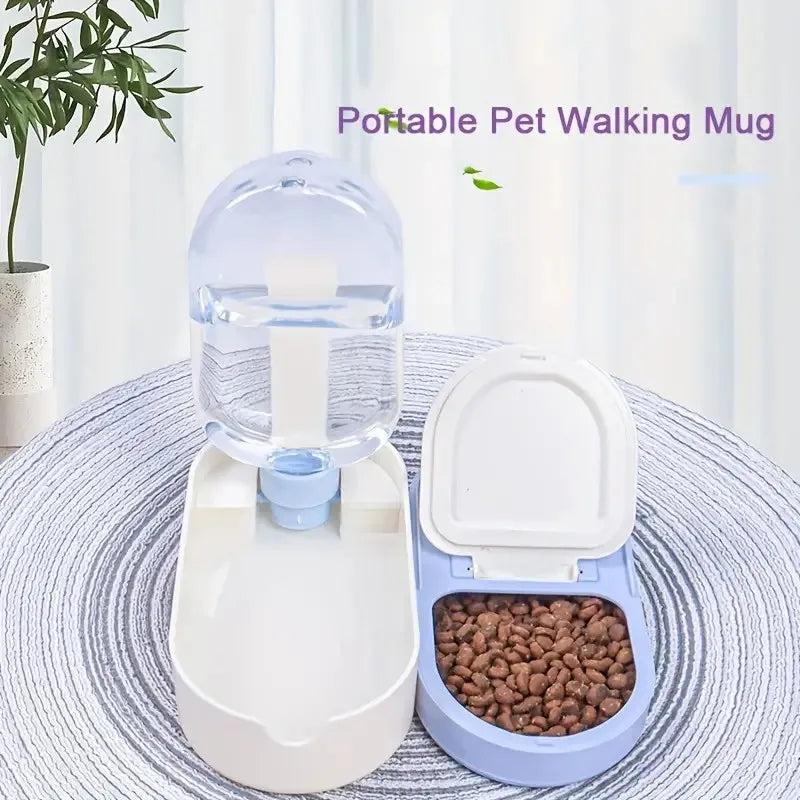 Portable Pet Water Bottle & Food Dispenser -