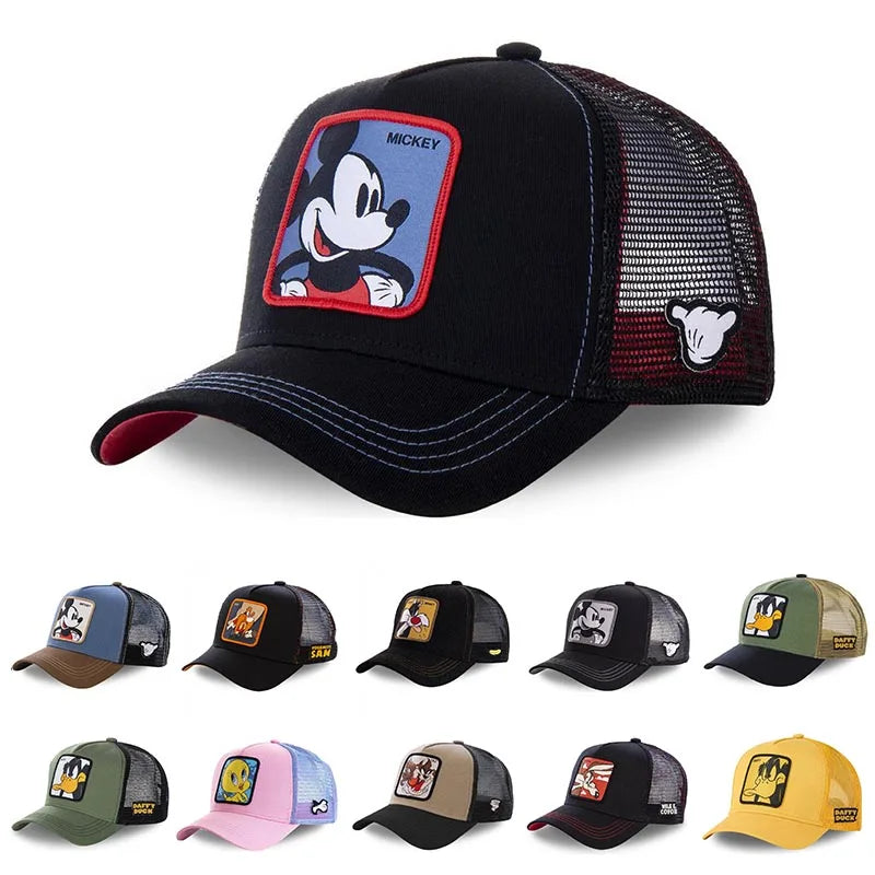 Anime Cartoon Baseball Cap Embroidery  Hat Children Gifts