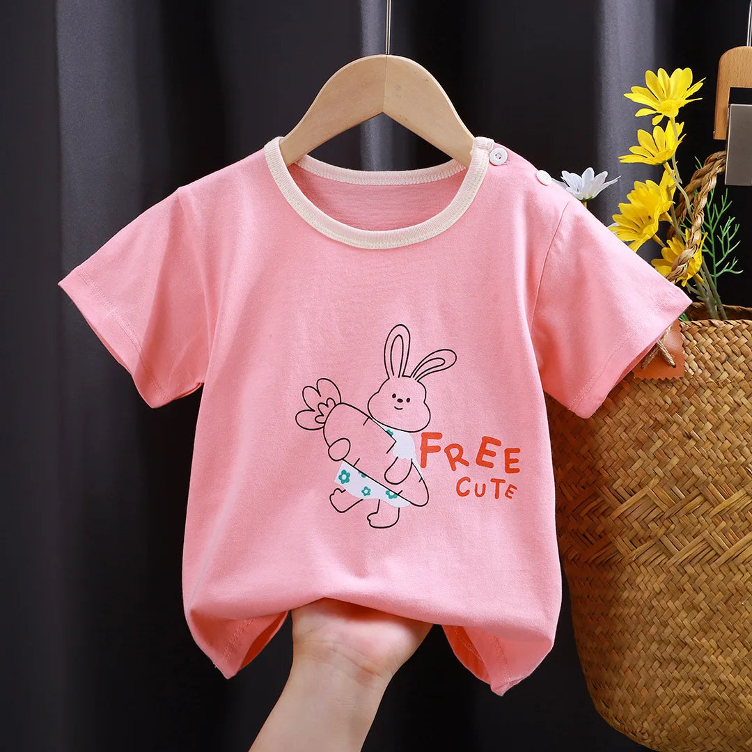 Cute Dinosaur Kids Girl Clothes T-shirt Bear Baby Tops