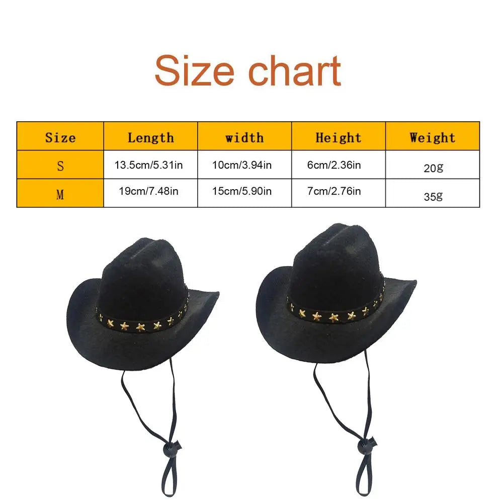 Adjustable Funny Pet Hat Breathable Pet Cowboy Hat