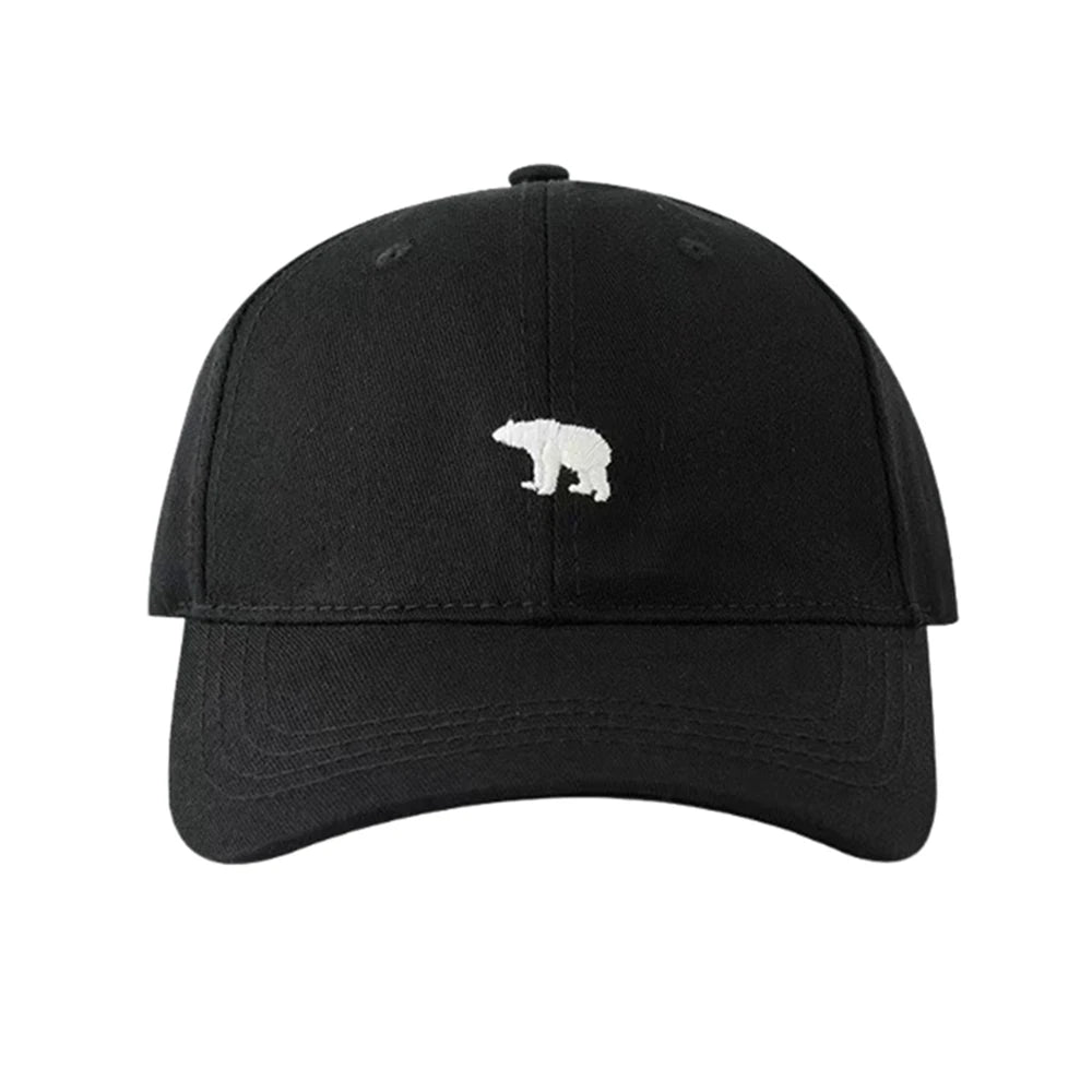 Bear Embroidered Baseball Cap  Breathable Adjustable Unisex
