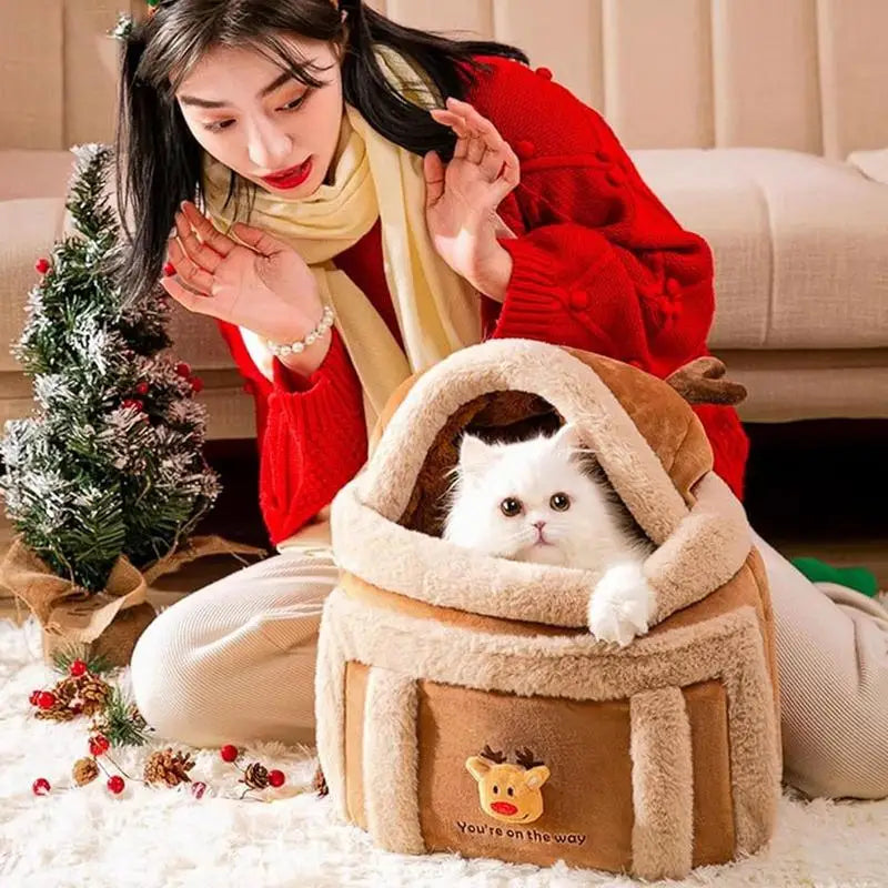winter Warm Pet Carrier Bag Small Cats Dogs