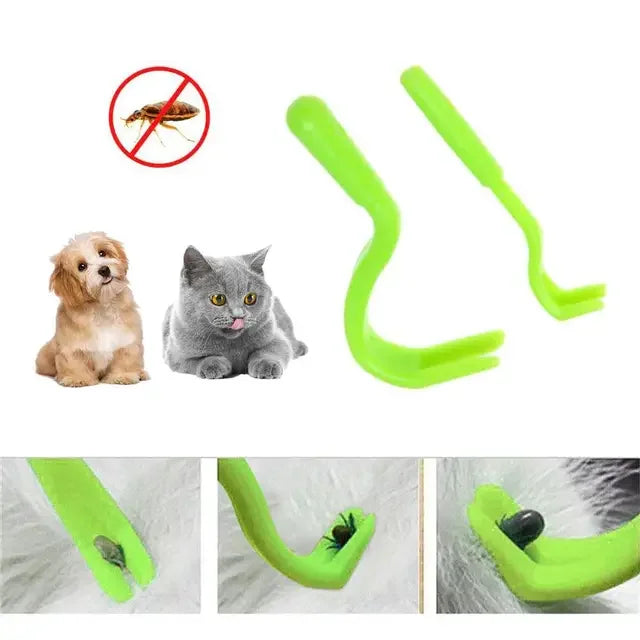 2PCS Pets Tick Removal Tool Dual Teeth Tick