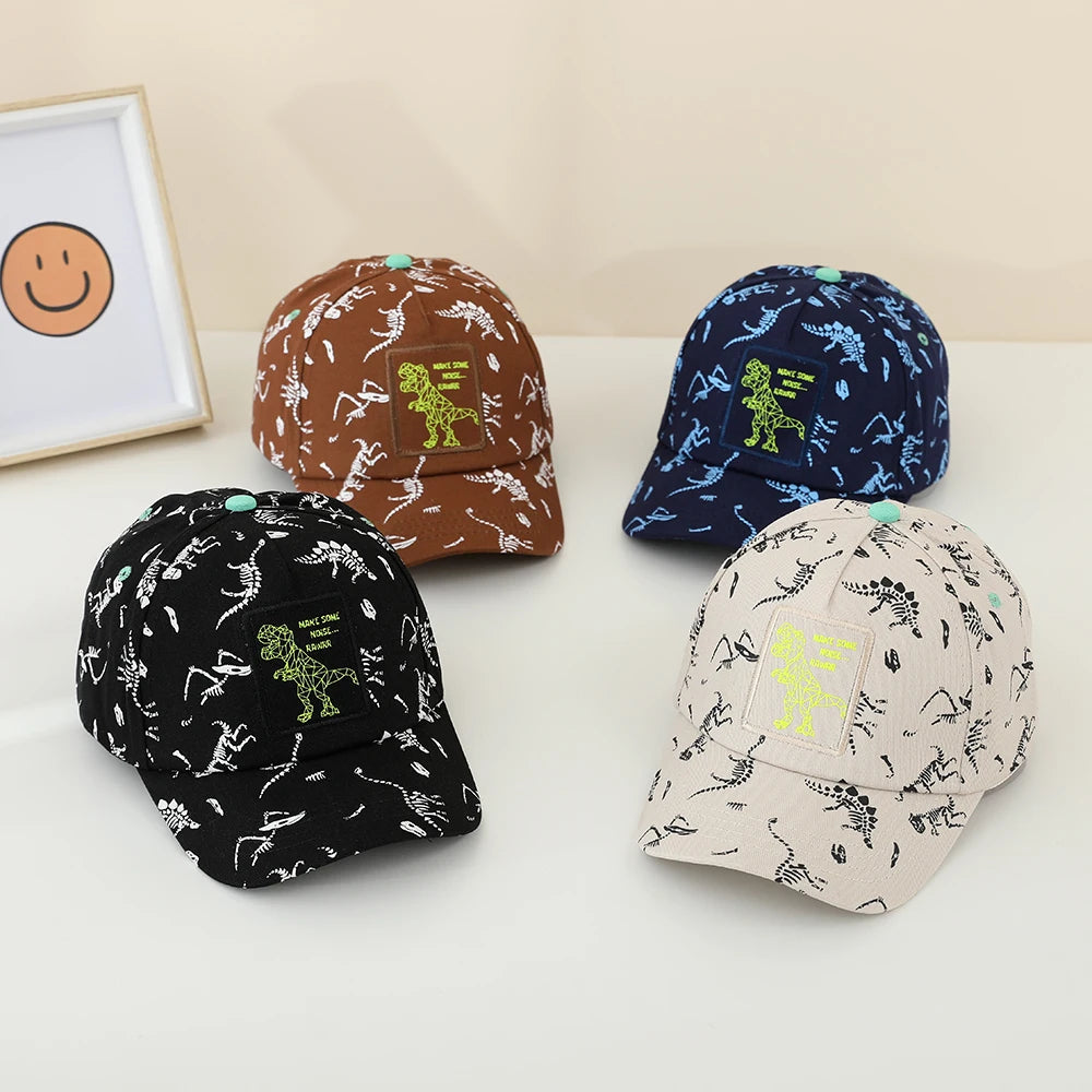 Children's Kids Baseball Cap for Girl Boy Hat Animal Dinosaur Printed Toddler Peaked Caps