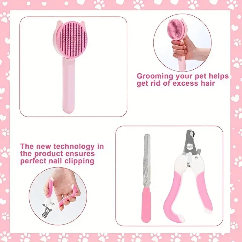 8Pcs Cat Brush Beauty Kit