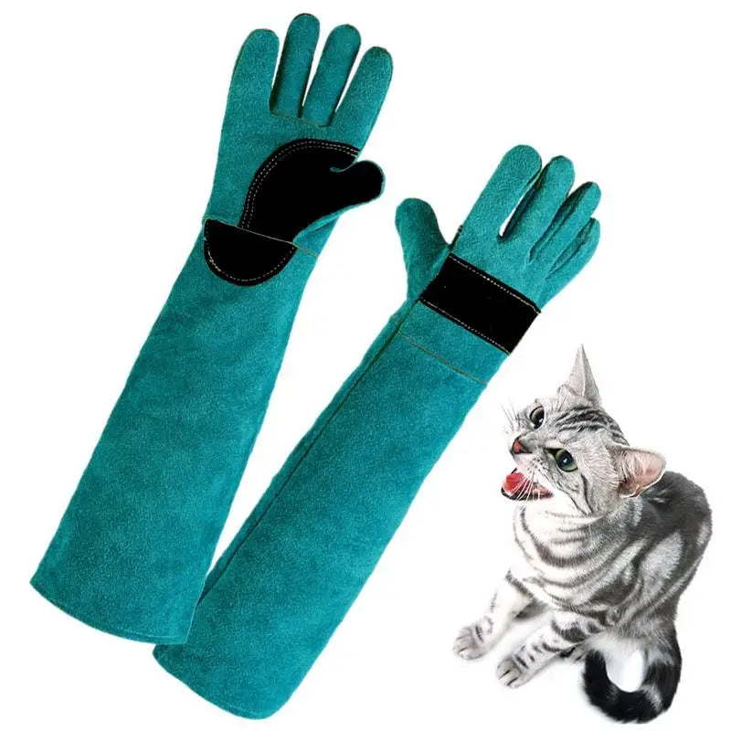 Pet Gloves Durable Anti-Bite Leather Protective Glove