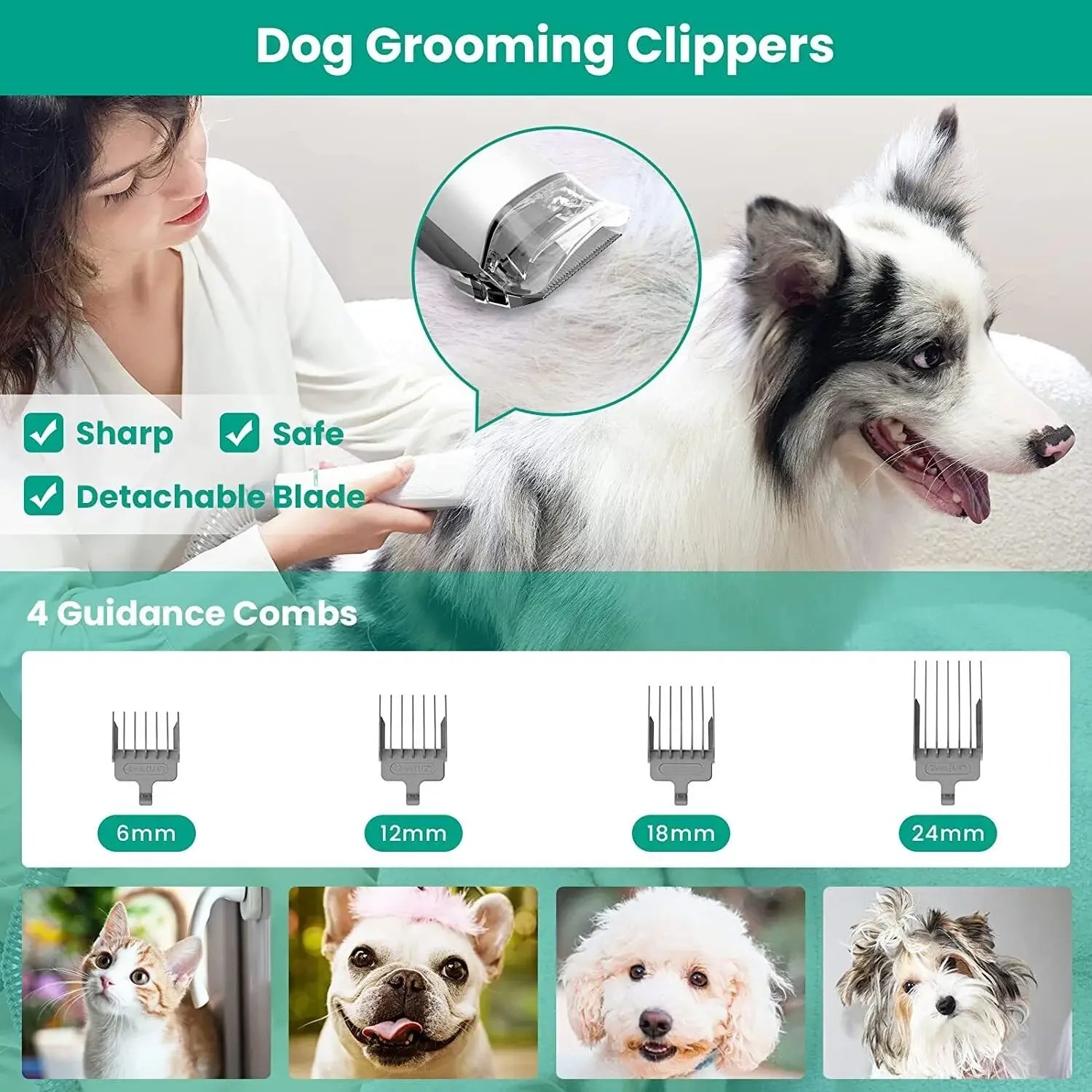 INSE P20 5 Pet Grooming Tools for Shedding Dog Hair Set