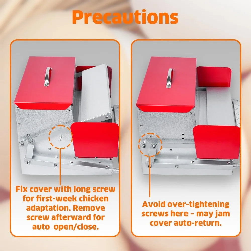 Large Capacity for 6-12 Chickens, Lasts 10 Days (25lb Feed),
