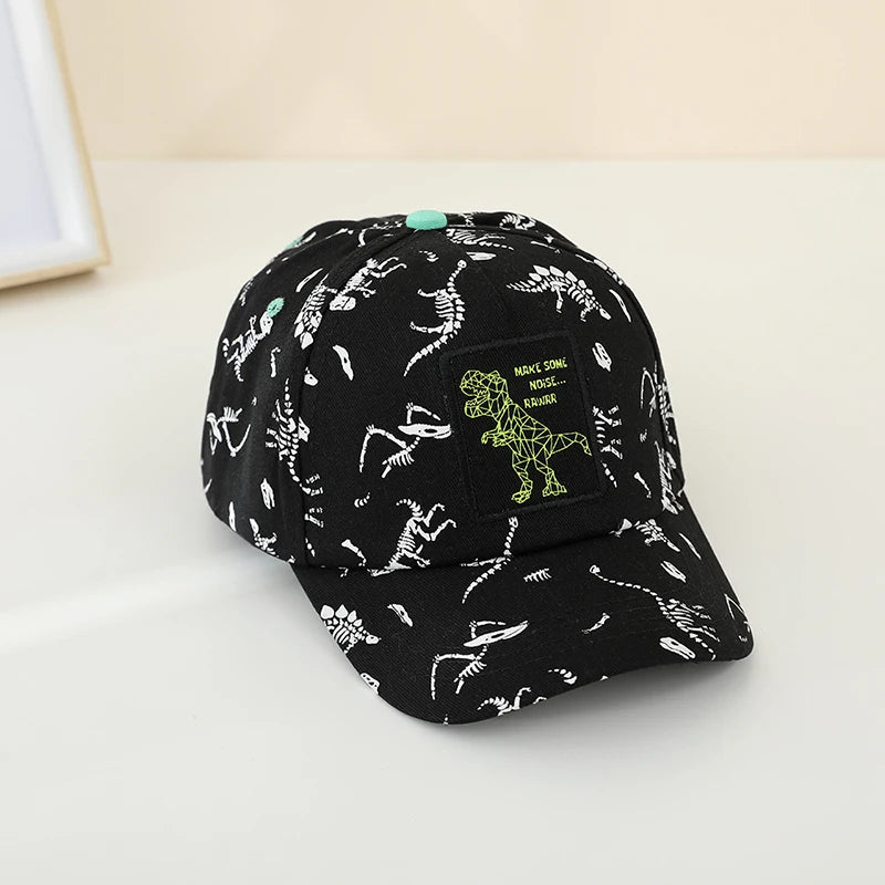 Children's Kids Baseball Cap for Girl Boy Hat Animal Dinosaur Printed Toddler Peaked Caps