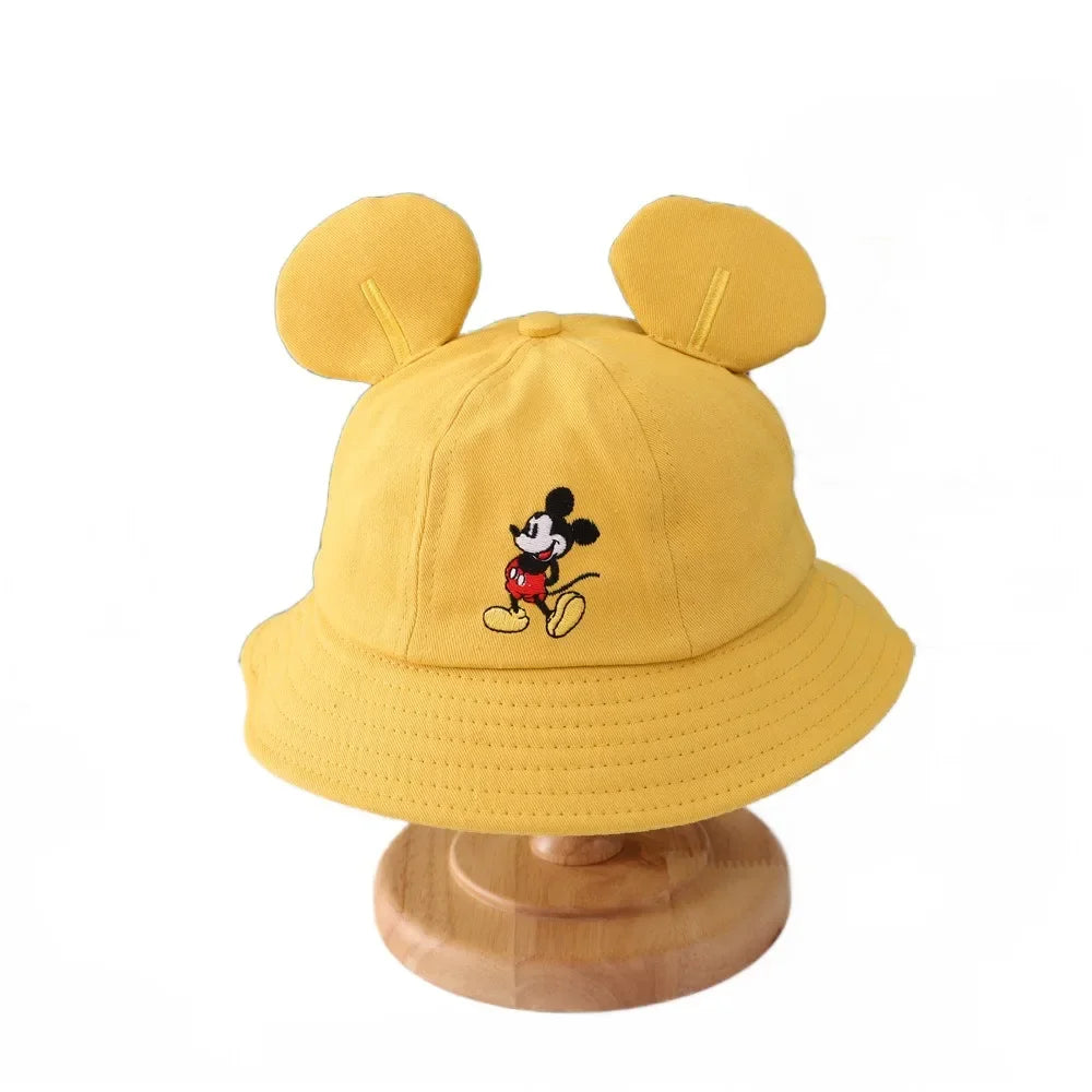 Cartoon Mickey Mouse Bucket Hat Baby Boys Girls Sun Hats Kids Outdoor Caps