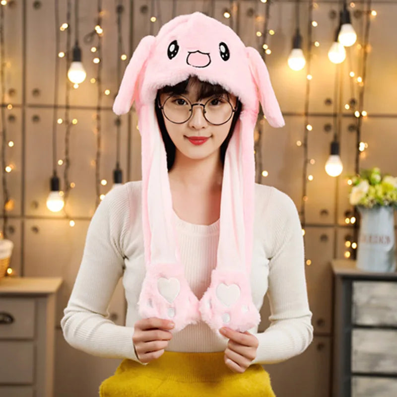 Bunny Moving Ears Hat Cute Ear Hat jumping up Funny Adult
