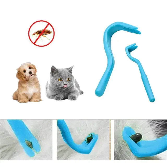 2PCS Pets Tick Removal Tool Dual Teeth Tick