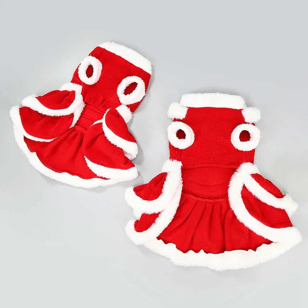 Christmas Dog Girls Costume Dress Puppy