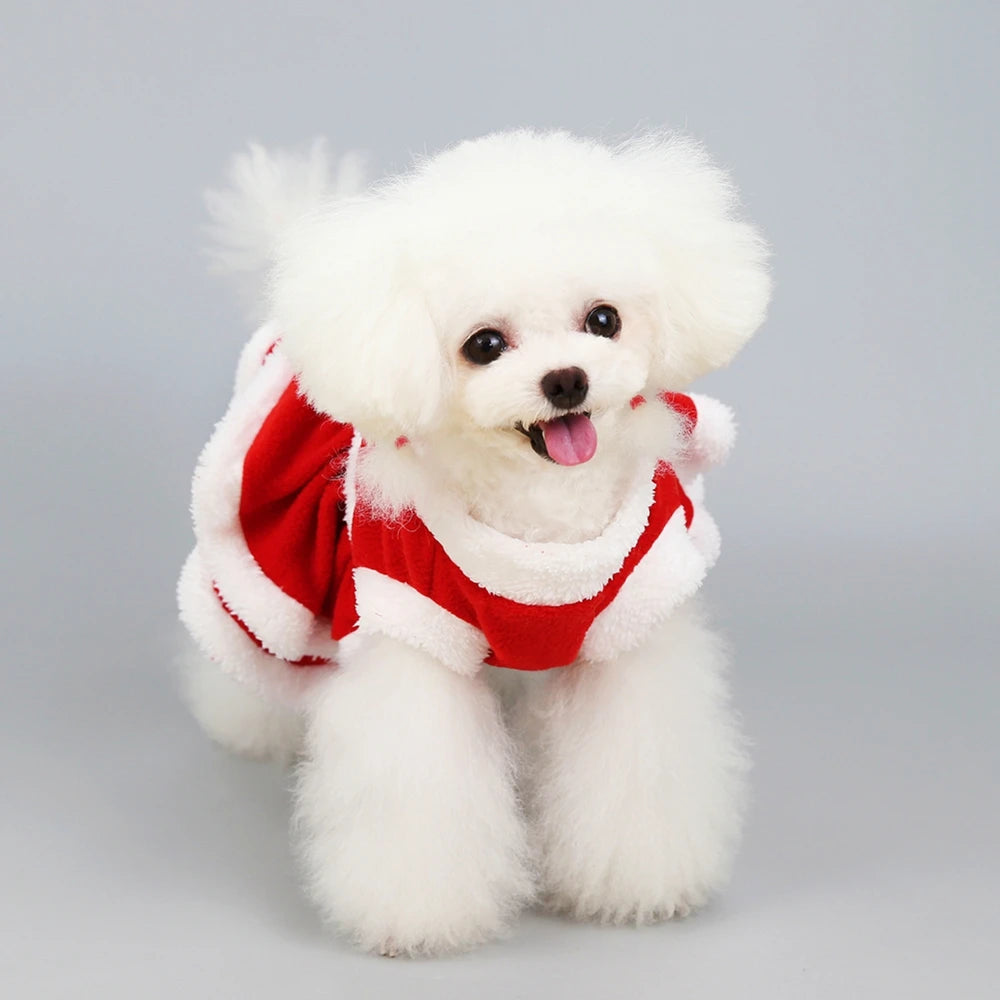 Christmas Dog Girls Costume Dress Puppy