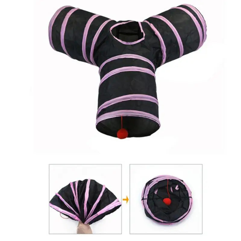 Cat Play Tunnel 3-Way Folding Tunne