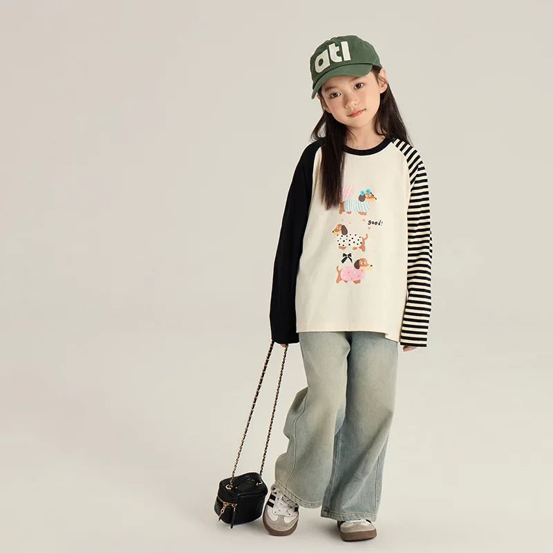 Honey Cherry Children's Cartoon Shoulder Long-sleeved T-shirt Autumn