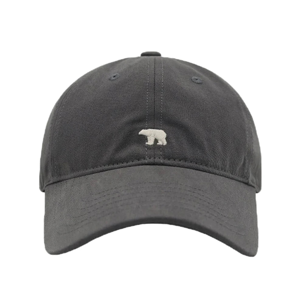 Bear Embroidered Baseball Cap  Breathable Adjustable Unisex
