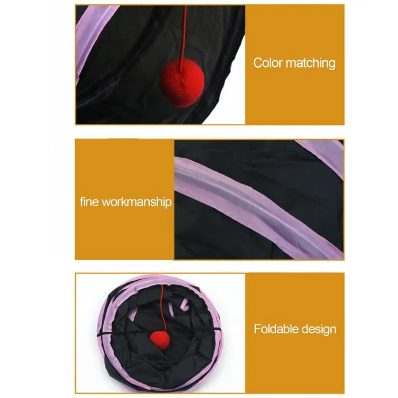 Cat Play Tunnel 3-Way Folding Tunne