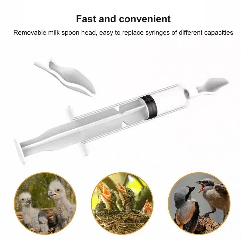 1 Set Bird Baby Feeder with Scale Removable Mini Spoon