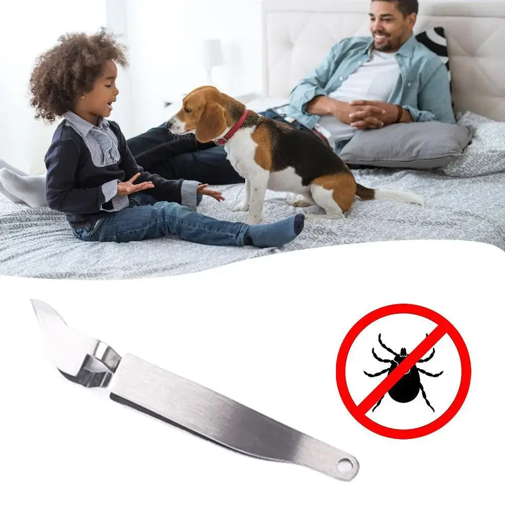 Stainless Steel 2 In 1 Pet Treatment Tick Removal Tool