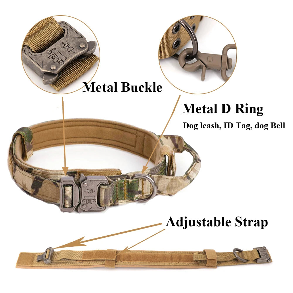 Large Dog Harness Collar Leash Set Military Dog Harnesses
