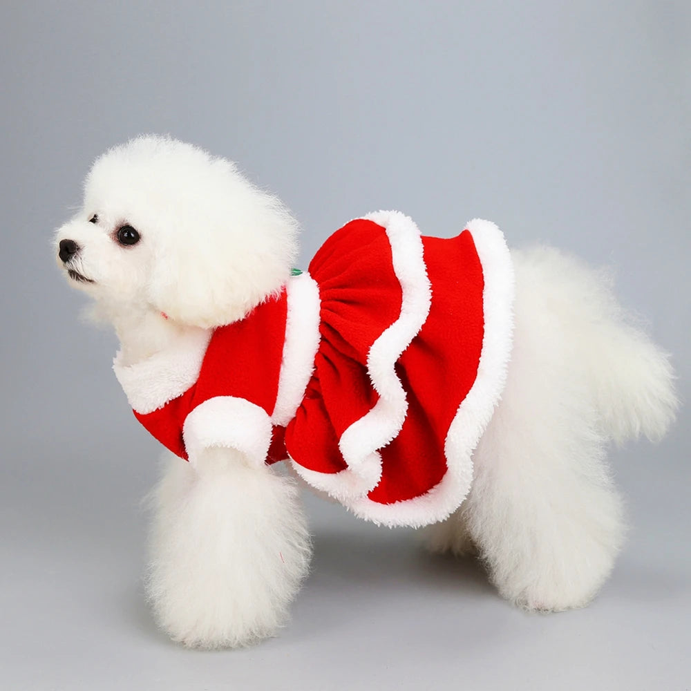 Christmas Dog Girls Costume Dress Puppy