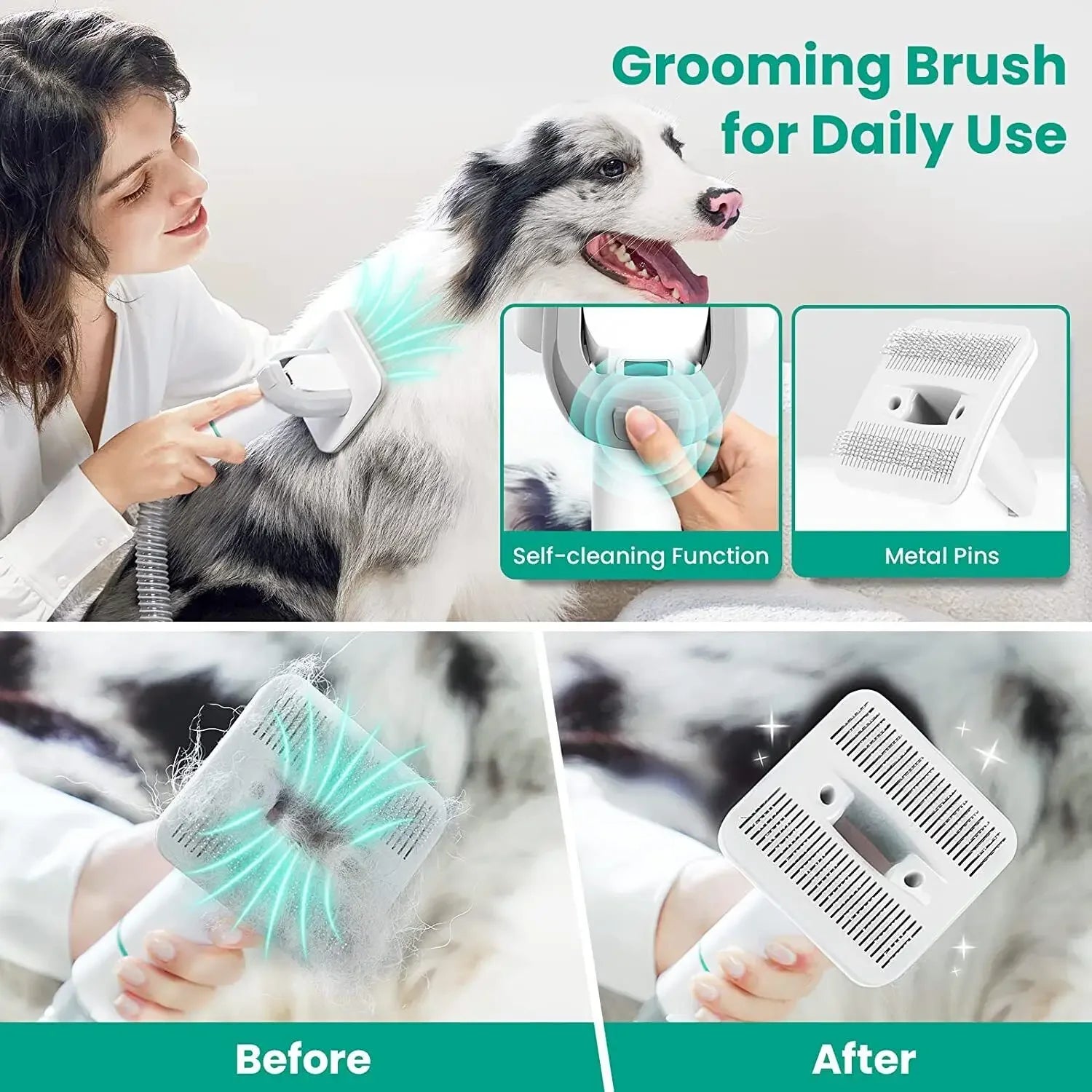 INSE P20 5 Pet Grooming Tools for Shedding Dog Hair Set